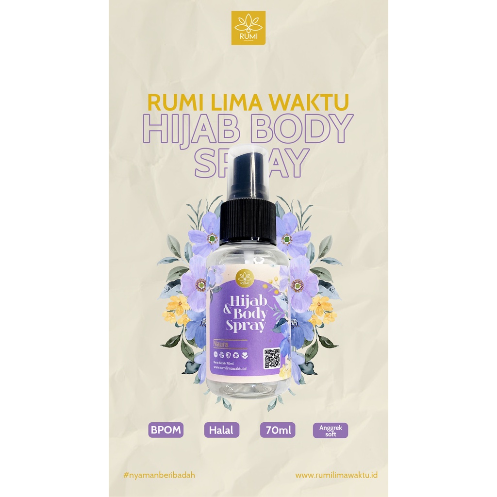 RUMI deodorant spray body spray hijab spray harum wangi parfum soft halal Non alkohol