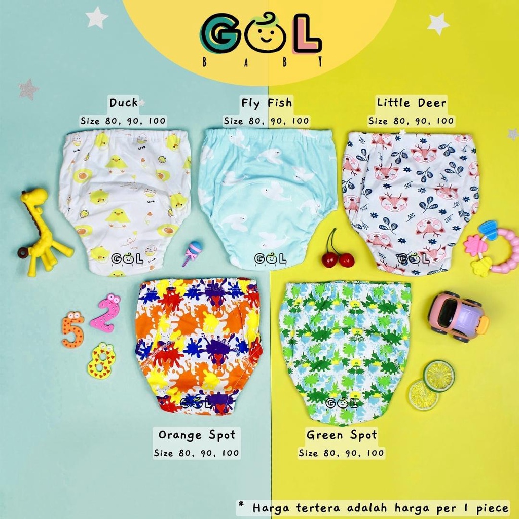 Celana Dalam tatur Popok Cloth Diaper Clodi Training Pants Pipis Bayi Anak Baby 4 layers GOL BABY