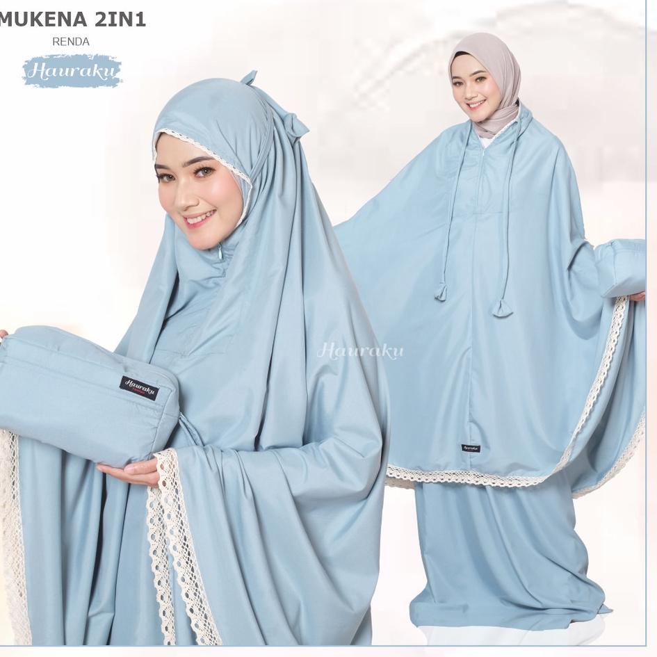 New Trending Mukena Traveling 2 in 1 Desa Pouch Ponco Katun Premium