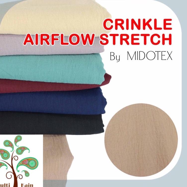 ㅌ Multi Kain crinkle CEY air flow stretch MIDOTEX airflow crinkel cringkel kringle eceran BEST SELLE