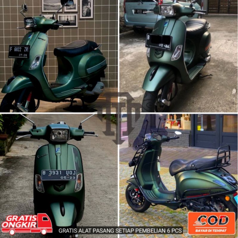 sticker skotlet motor dan mobil warna DARK GREEN METTALIC DOFF kualitas premium