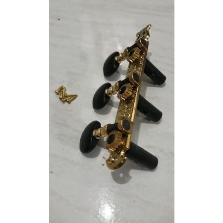 Termurah...Tuner Machine Driyer Pemutar Senar Gitar Klasik Classic Gold Tuning Peg