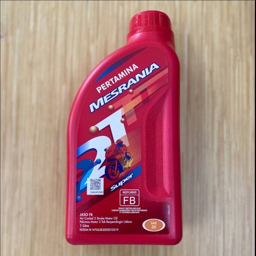 Oli Samping Oli Motor Pertamina Mesran Marine Super 2T SAE 20 Mesrania 1L Oli Samping Motor 2 Tak