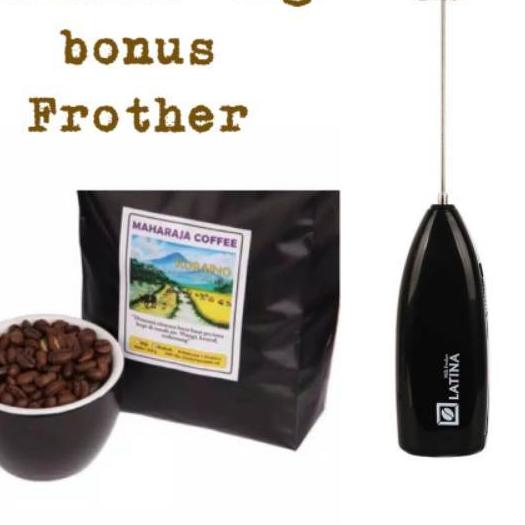 

○ Kopi Arabika & Robusta Blend KORAINO 1kg Kopi Rakyat Sangrai + Bonus 3323 Milk Frother ✤