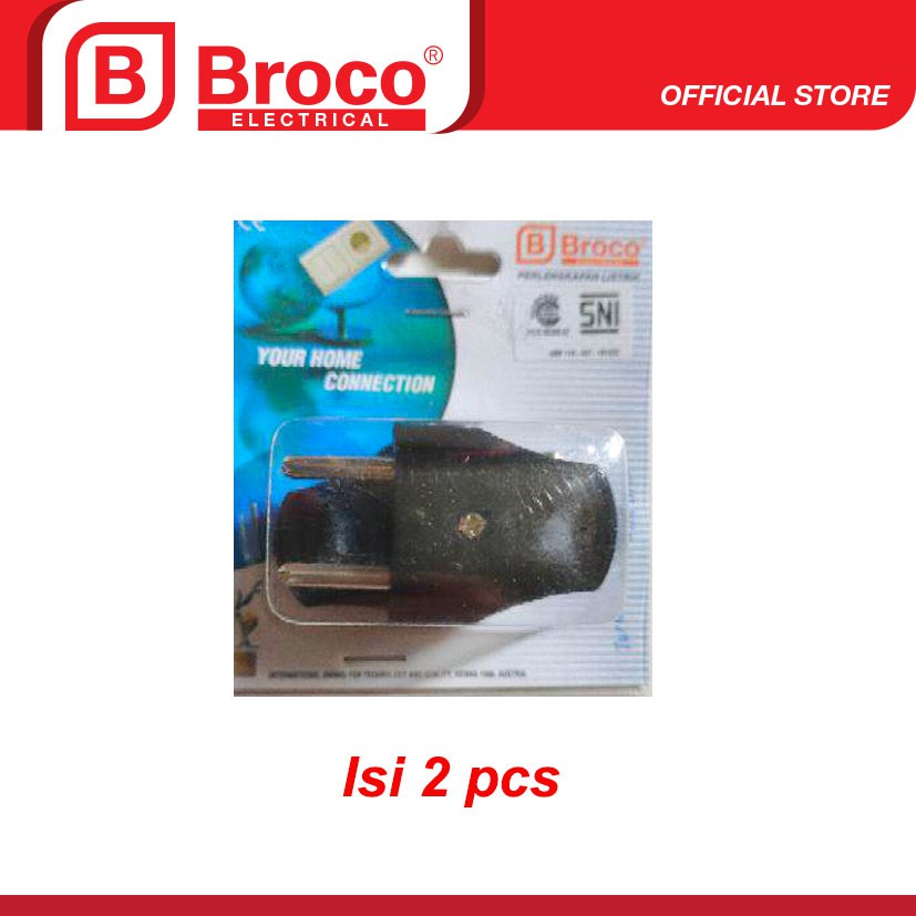 Broco 344L (B) Steker Biasa 2 Pcs