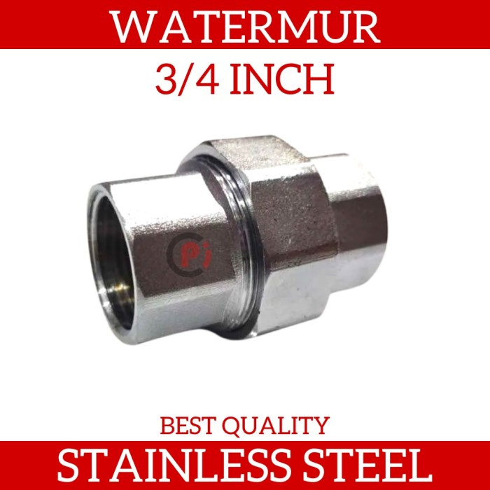 Watermoor Watermur Moor Pipa Ukuran 3/4 Inch Bahan Stainless Steel