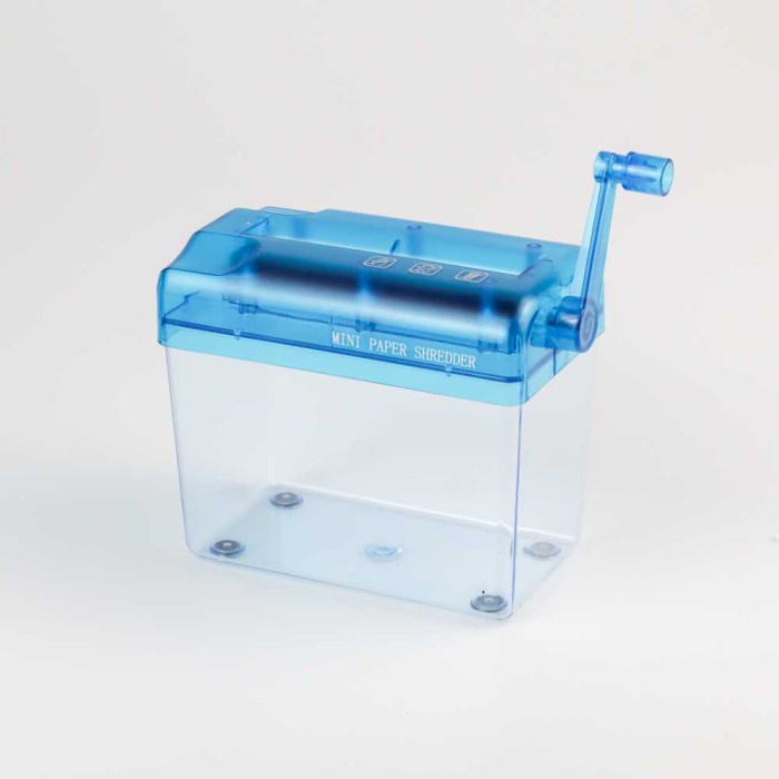 

[[JNT COD]] Penghancur Kertas Manual CD Card Paper Shredder - SZ-123 - Biru