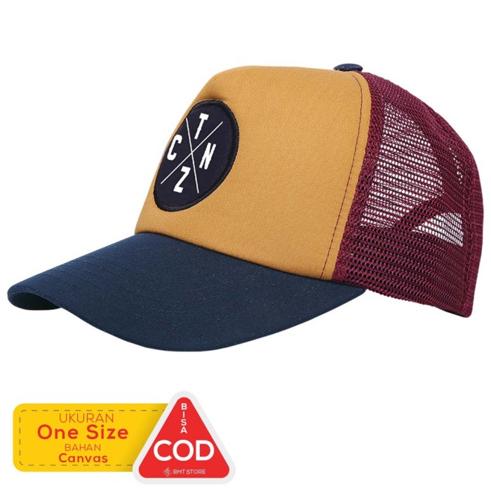 SALE -Topi Truker Jaring Pria Distro Original Catenzo RZN 106-526 Kuning  3.1.23