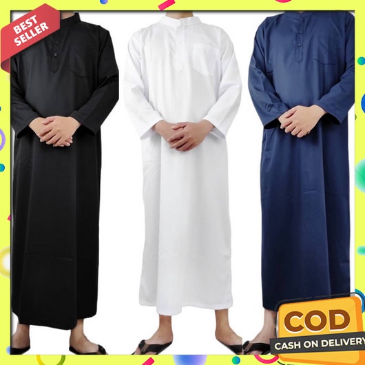 Gamis Pria Dewasa Jubah Lebaran Terbaru 2023 Muslim Games Cowok Turki Arabian Bahan Adem Viral Premi