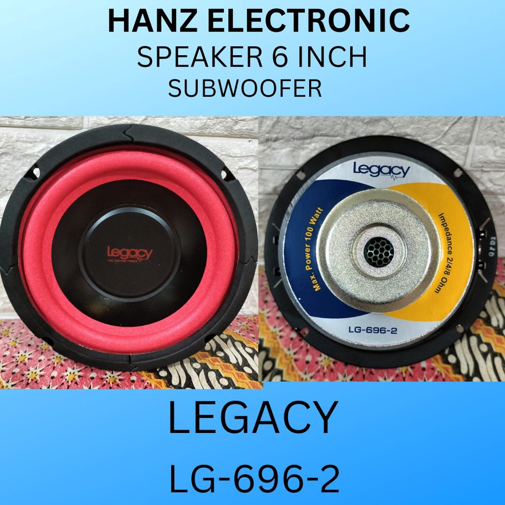 speaker subwoofer Legacy 6 inch LG 696 2 double coil