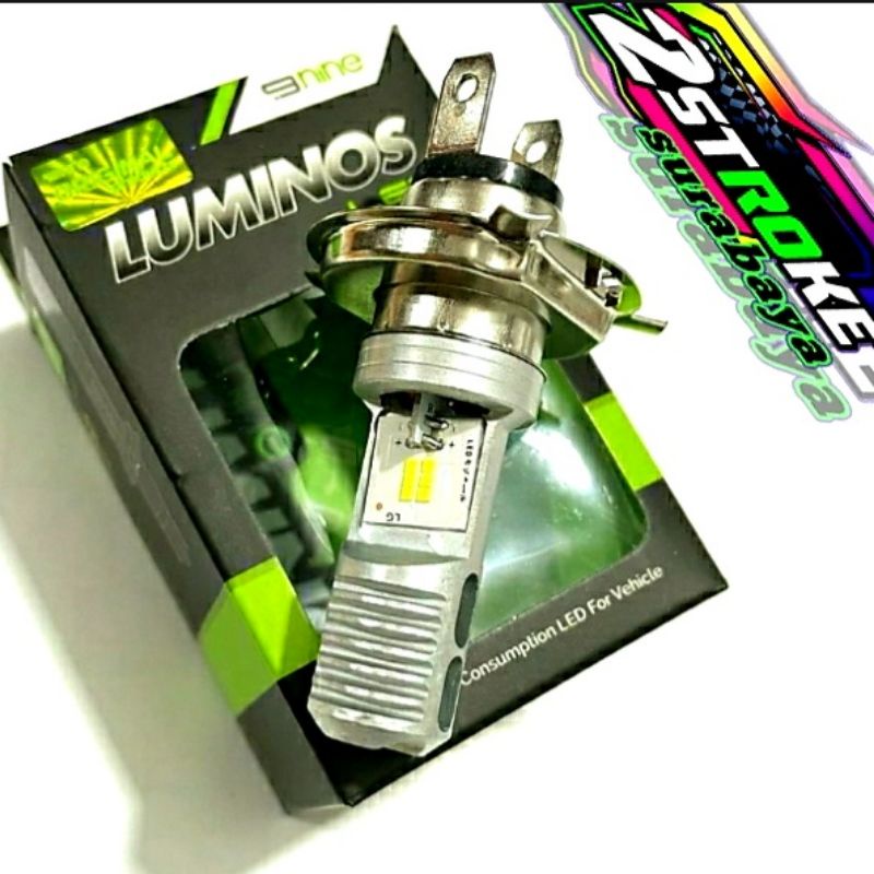 Dop/Bohlam/Lampu Depan/Utama LED LUMINOS H4 Motor Vixion R15 Byson Cb150r Scoopy Fi Ninja rr 2tak MX