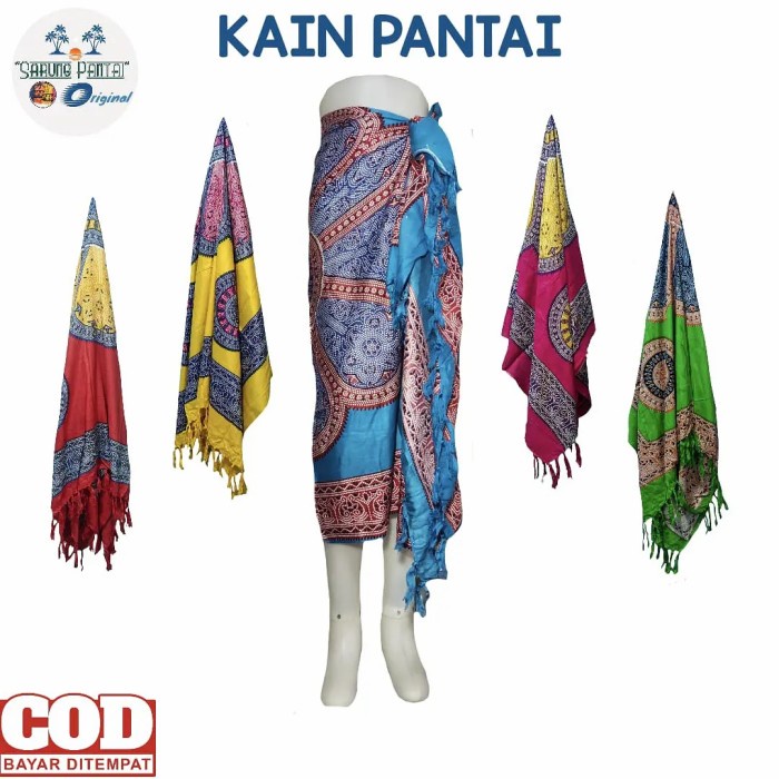 Kain Kain Bali Pantai - Kain Bali Motif Teratai - Kain Bali Abiyy Mode