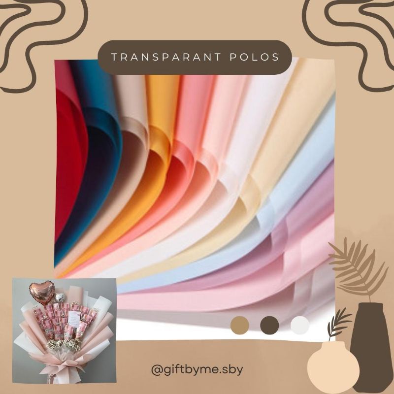 

FLOWER WRAPPING PAPER/ KERTAS CELLOPHANE/ KERTAS BUKET POLOS (ECER)