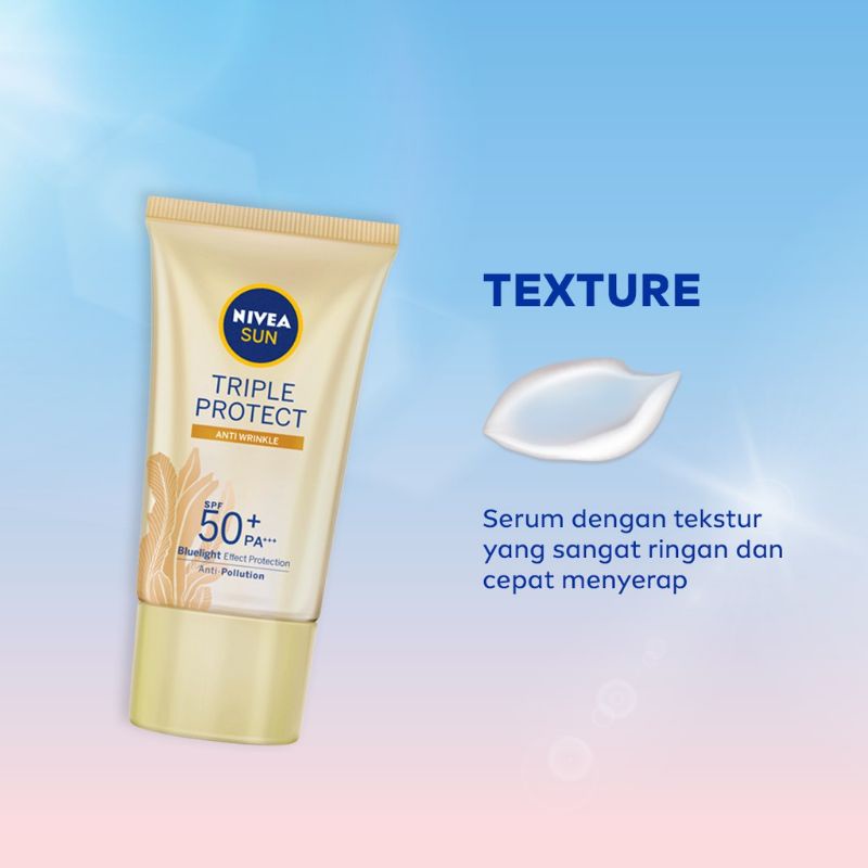 NIVEA SUN FACE SERUM TRIPLE PROTECT ANTI WRINGKLE SPF 50+ PA+++