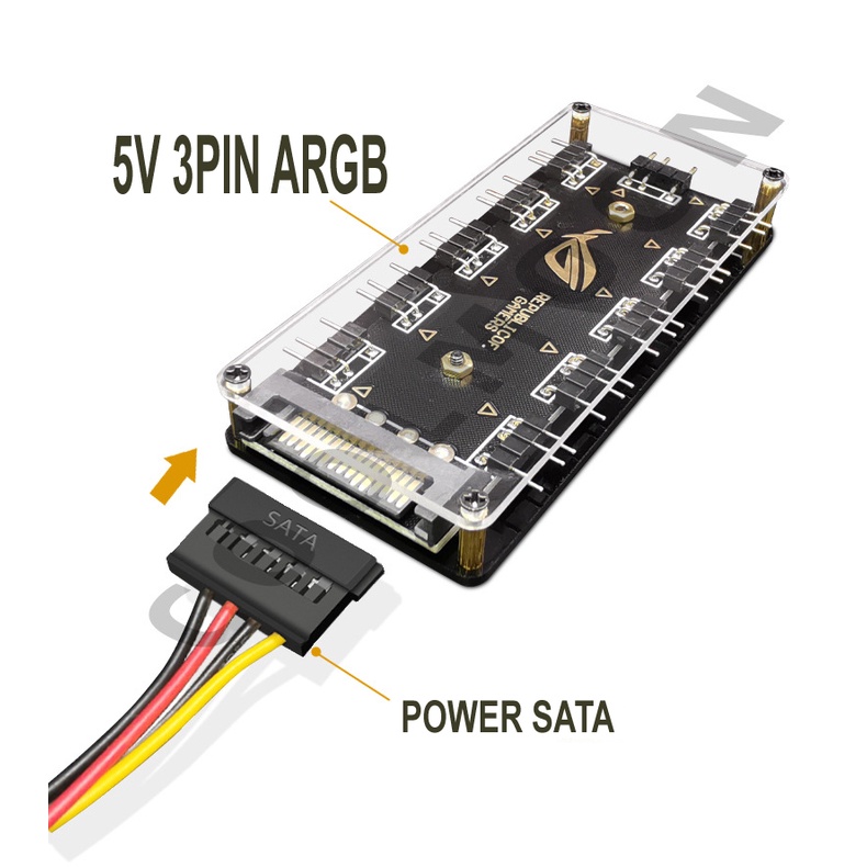 HUB 10 PORT ARGB 5V 3PIN ROG V11  SPLITER ARGB FAN