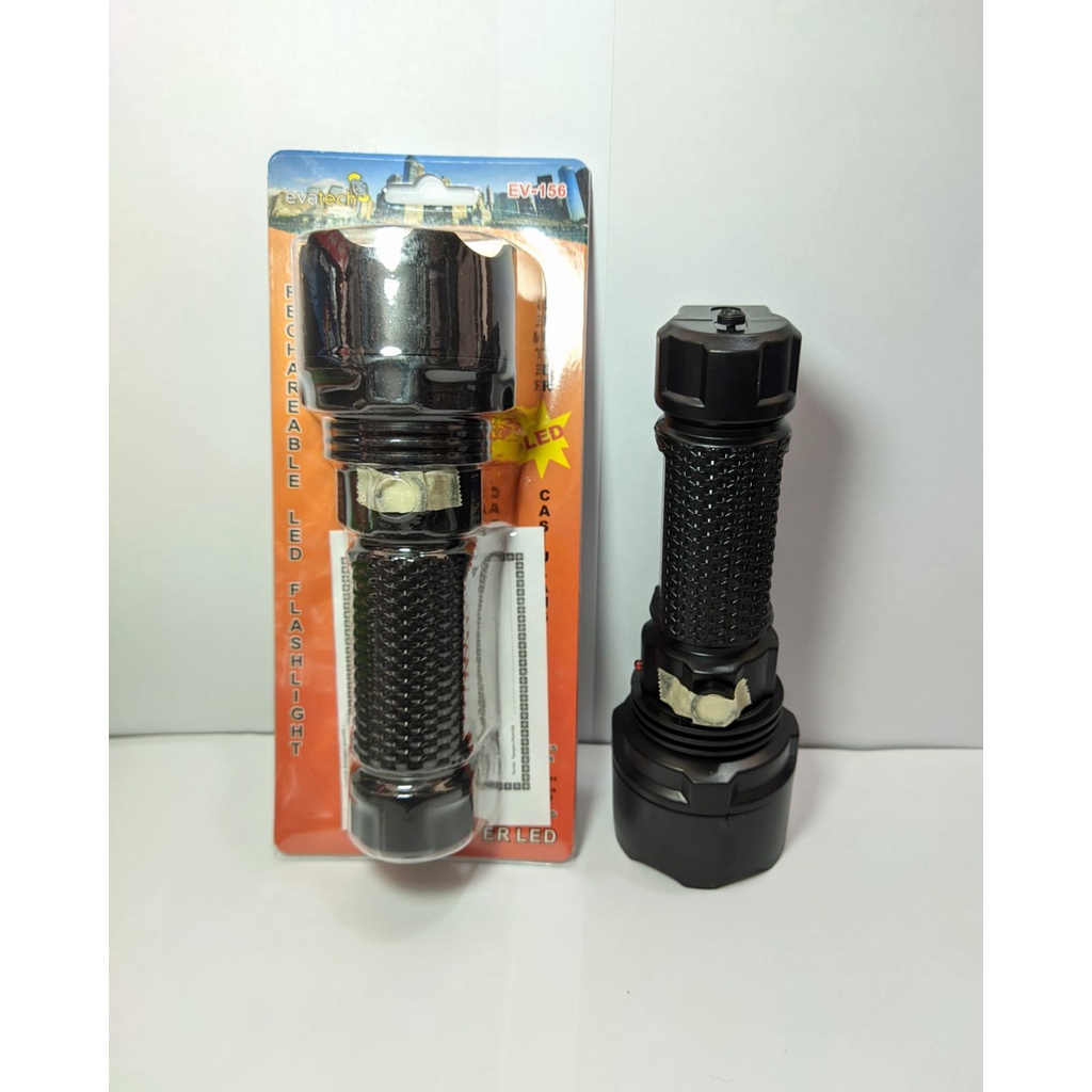 Senter Tangan Evatech Ev 156 Rechargeable Senter Cas Flashlight 156