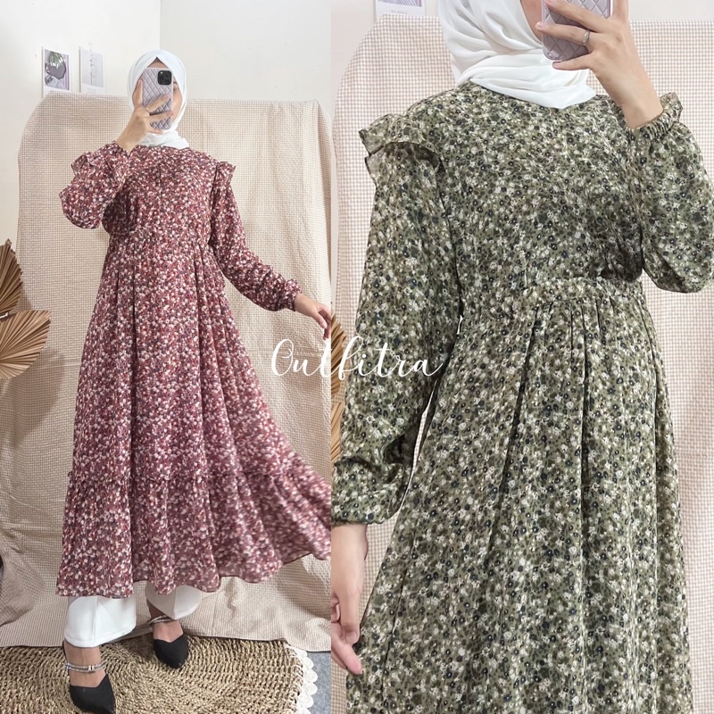 TUNIK DEWASA YURA MIDI CERUTY BABYDOLL UMPAK MOTIF BUNGA BUSUI FRIENDLY MIDI CERUTI KEMBANG ATASAN T