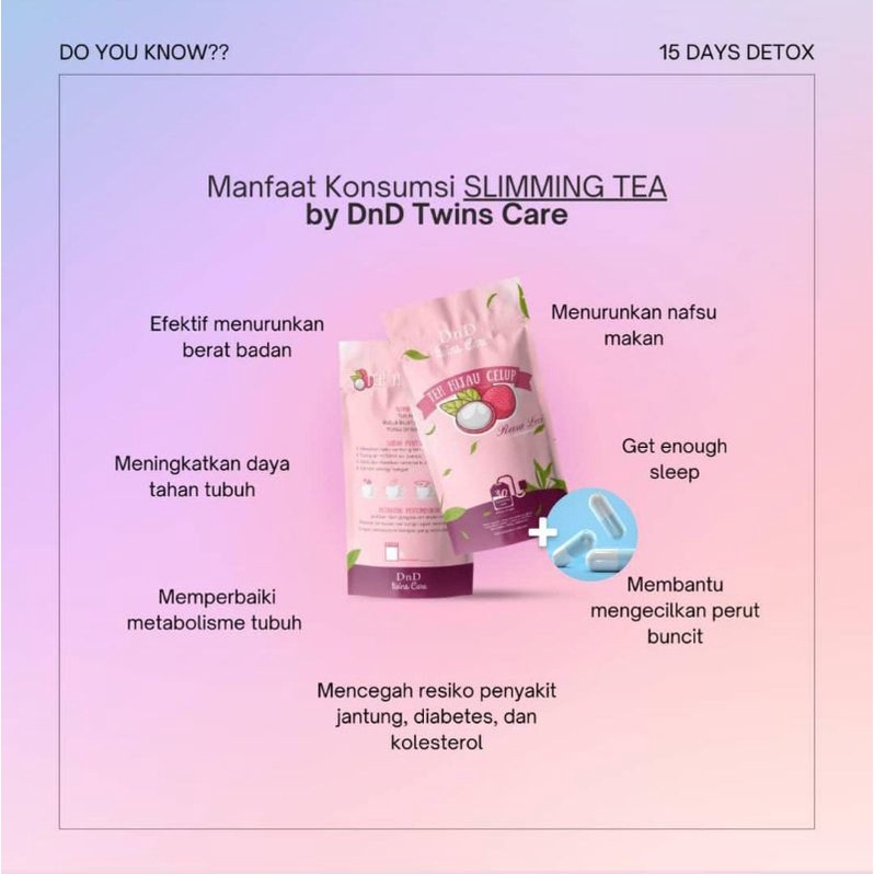Pelangsing Badan Dnd Twins Care Slimming Tea BPOM