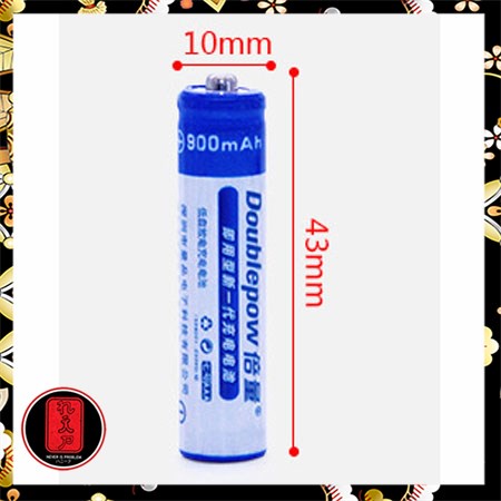 DOUBLEPOW Batu Baterai Alkaline Rechargeable AAA 900mAh 2 PCS