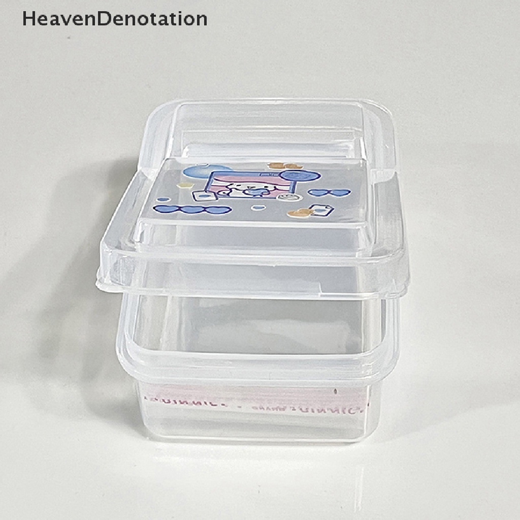[HeavenDenotation] Collection Container Case Plastik Kotak Penyimpanan Transparan Kotak Penyimpanan Bening Kecil HDV