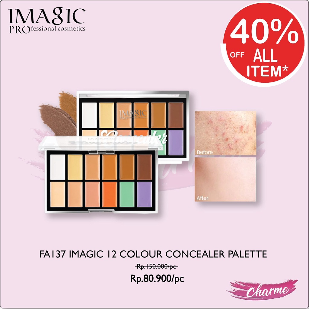 (READY &amp; ORI) IMAGIC 12 Colour Concealer Palette FA137