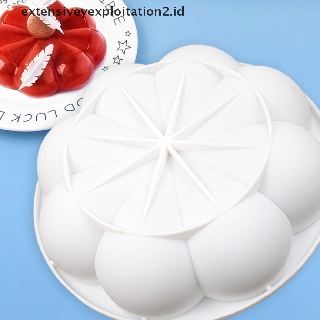 {NEW} 1pc Cetakan Silikon Bunga Delapan Kelopak Kue Mousse Baking Bentuk Pan Cetakan Sabun.
