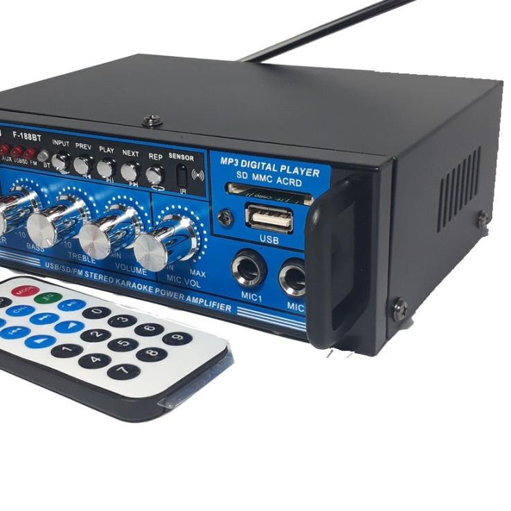 ♞ POWER AMPLIFIER BLUETOOTH F-188BT/AMPLIFIER SALON AKTIF F 188BT/POWER AMPLIFIER & MIXER /AMPLI FLE