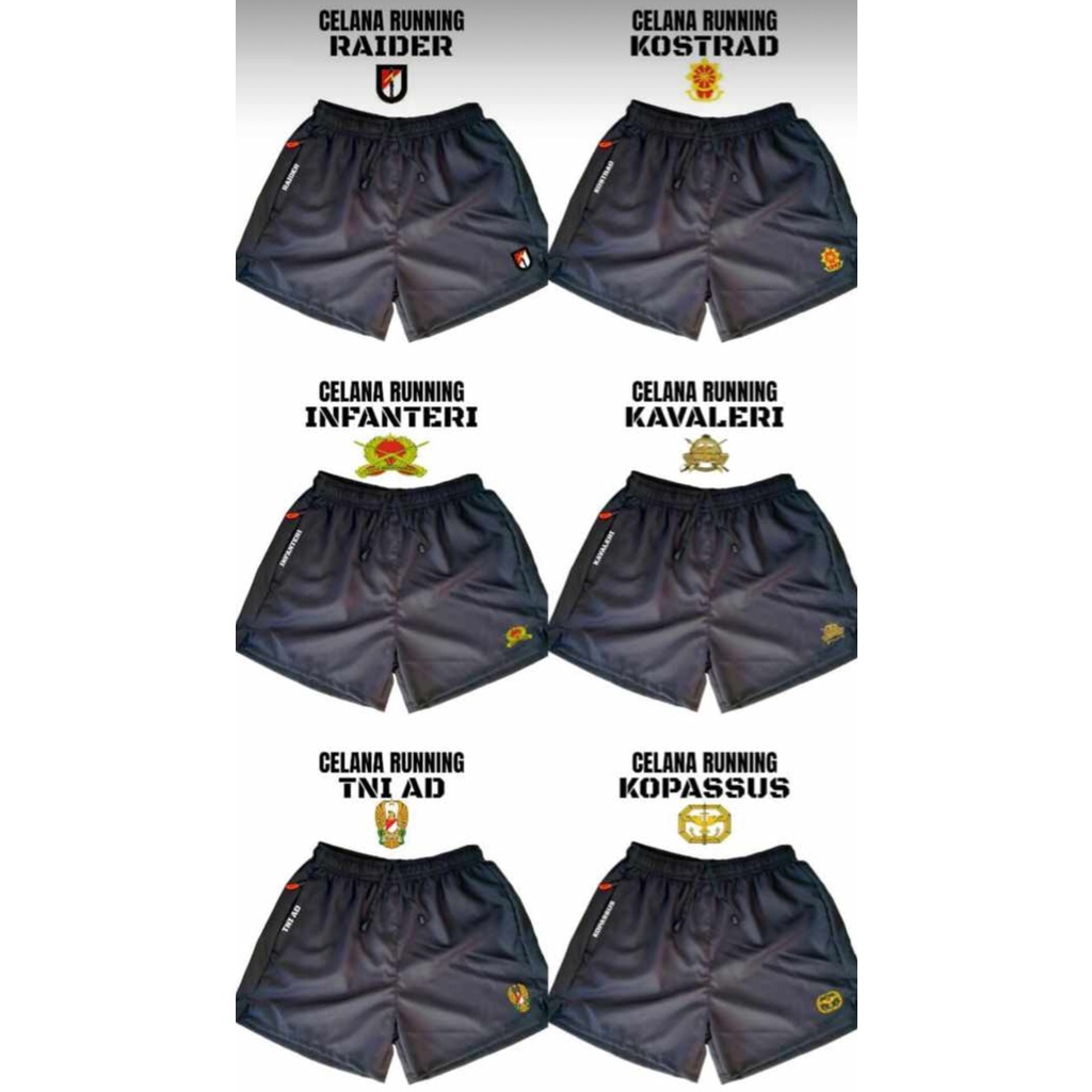 CELANA RUNNING TNI AD, TNI AL, TNI AU, BRIMOB, INFANTERI, KAVALERI, KOSTRAD, KOPASKA, KOPASSUS, MARI