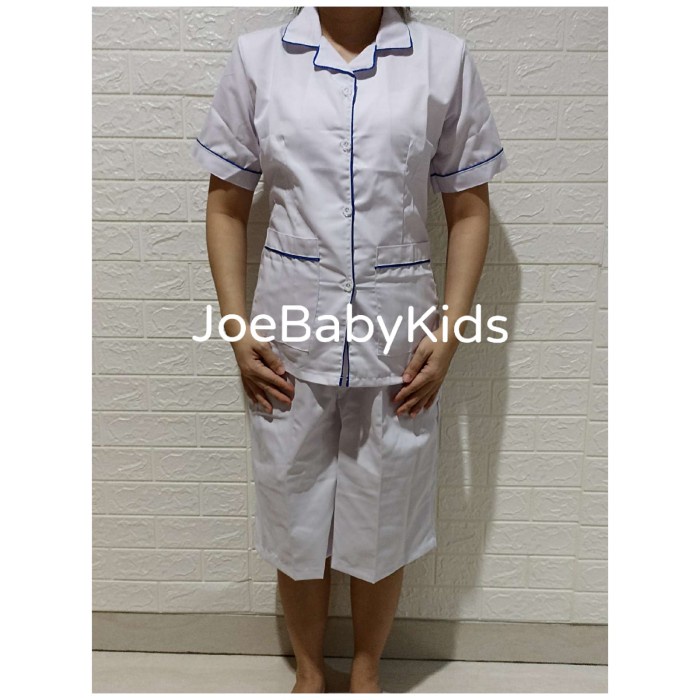 Seragam Suster putih polos kulot / Baju suster kulot murah