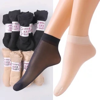 Kaos Kaki Stocking Pendek Wanita Anti Slip Kaos Kaki Stoking Transparan