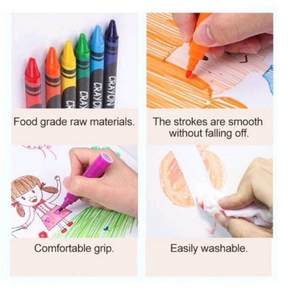 Crayon Art Set 208 Pcs / Crayon Mewarnai Melukis Untuk Anak