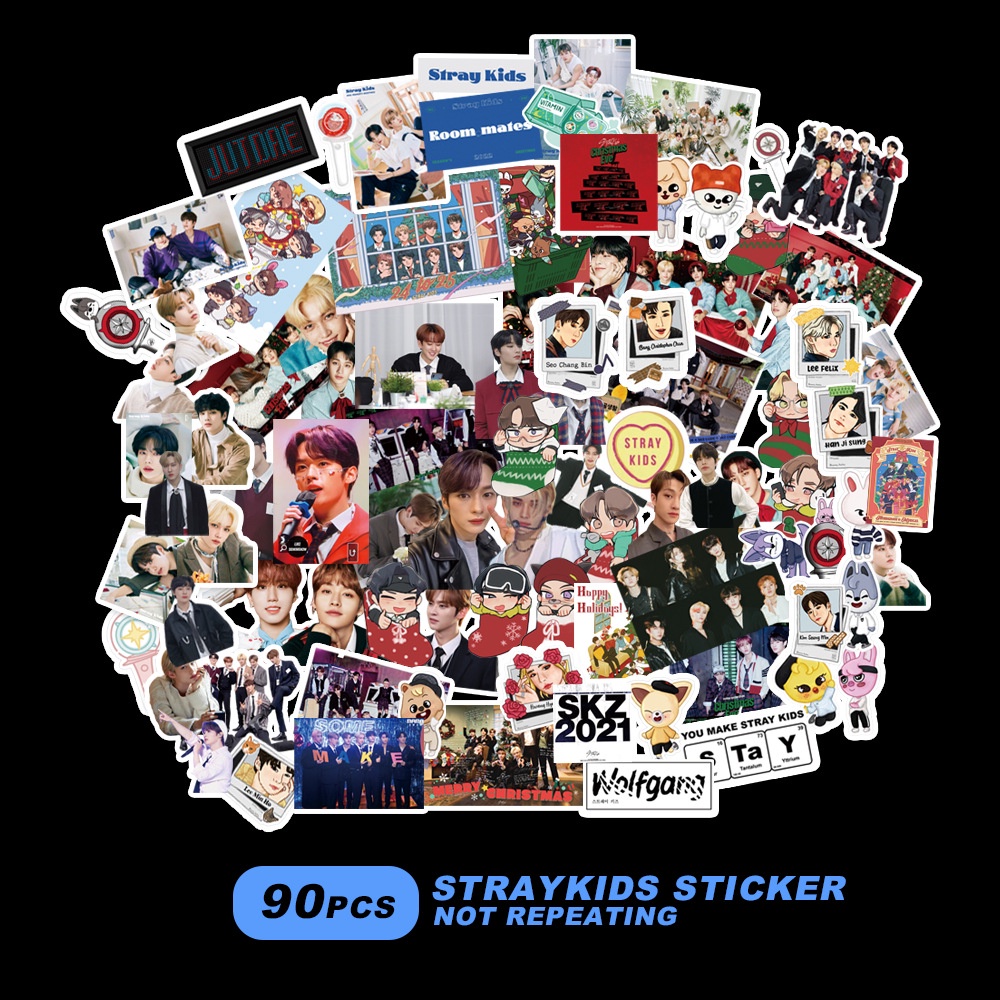 76-102pcs/set STRAY KIDS Kartun Stiker ODDINARY MANIAC MAXIDENT Laptop Ponsel Bagasi DIY Dekorasi Tahan Air Sticker