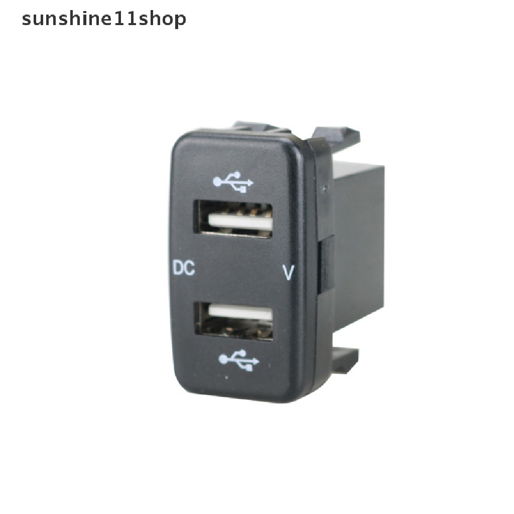 Sho Fast Charger Charger Mobil Dual Port 12-24V 4.2A Soket Dengan Tampilan Tegangan Power Socket Charger Aksesoris Otomatis Dengan Line N