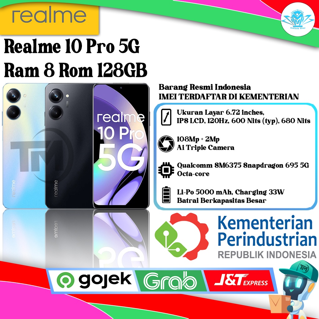 Realme 10 Pro 5G Ram 8 Rom 128GB