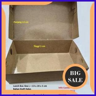

accessories LUNCH BOX LARGE KRAFT DUS KEMASAN KOTAK MAKANAN Size L 13 x 20 x 5 cm 1F3BZ3