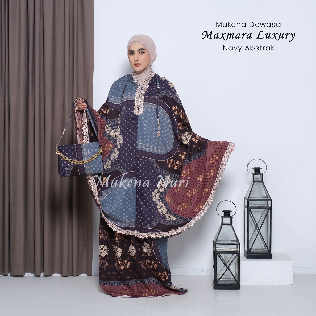 Mukena Dewasa Maxmara Daily Luxury 2IN1 Mukena Silky Premium Terbaru Motif Printing Mewah