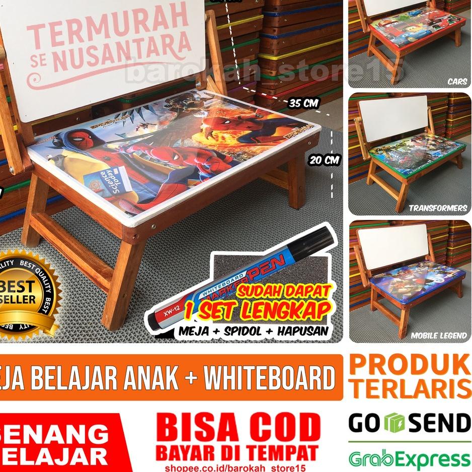 

Pasti Trending Meja Belajar Anak - Meja Lipat + Whiteboard + Spidol + Hapusan
