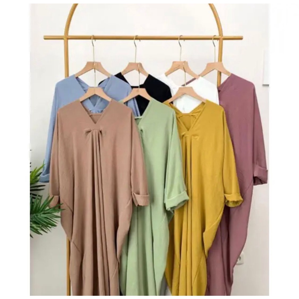 LUNA KAFTAN CRINKLE AIRFLOW ALMER KAFTAN DRESS GAMIS TERBARU 2023 GAMIS LEBARAN WANITA