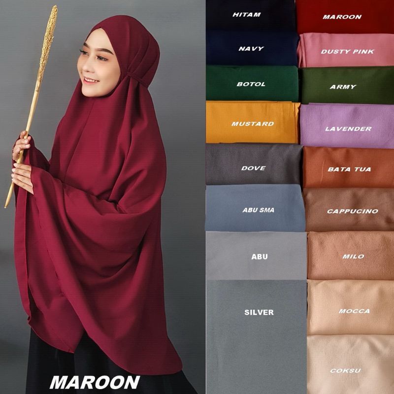 Bergo maryam diamond hijau tosca ijo botol emerald army wardah coksu cream milo kunyit lemon avocado