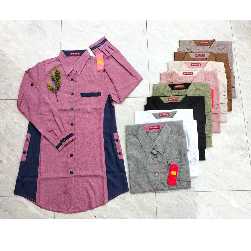 Stok Terbatas ATASAN TUNIK AL'MYA//TUNIK HARA//ATASAN SANTRI//BLUS HARA//BAJU WANITA TERBARU//STELAN