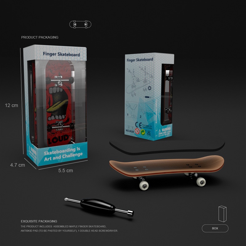 1pc Mini Finger Board Kids Anak Fingerboard Skate Anak Pesta Nikmat Tabletop Mainan