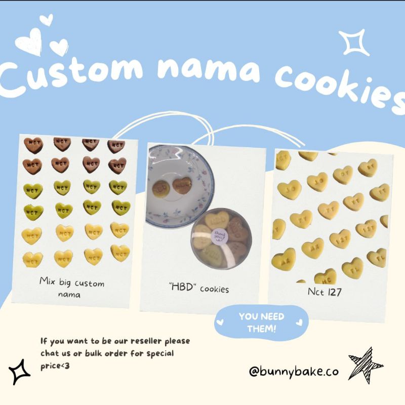 

CUSTOM NAMA COOKIES made by bunnybake.co