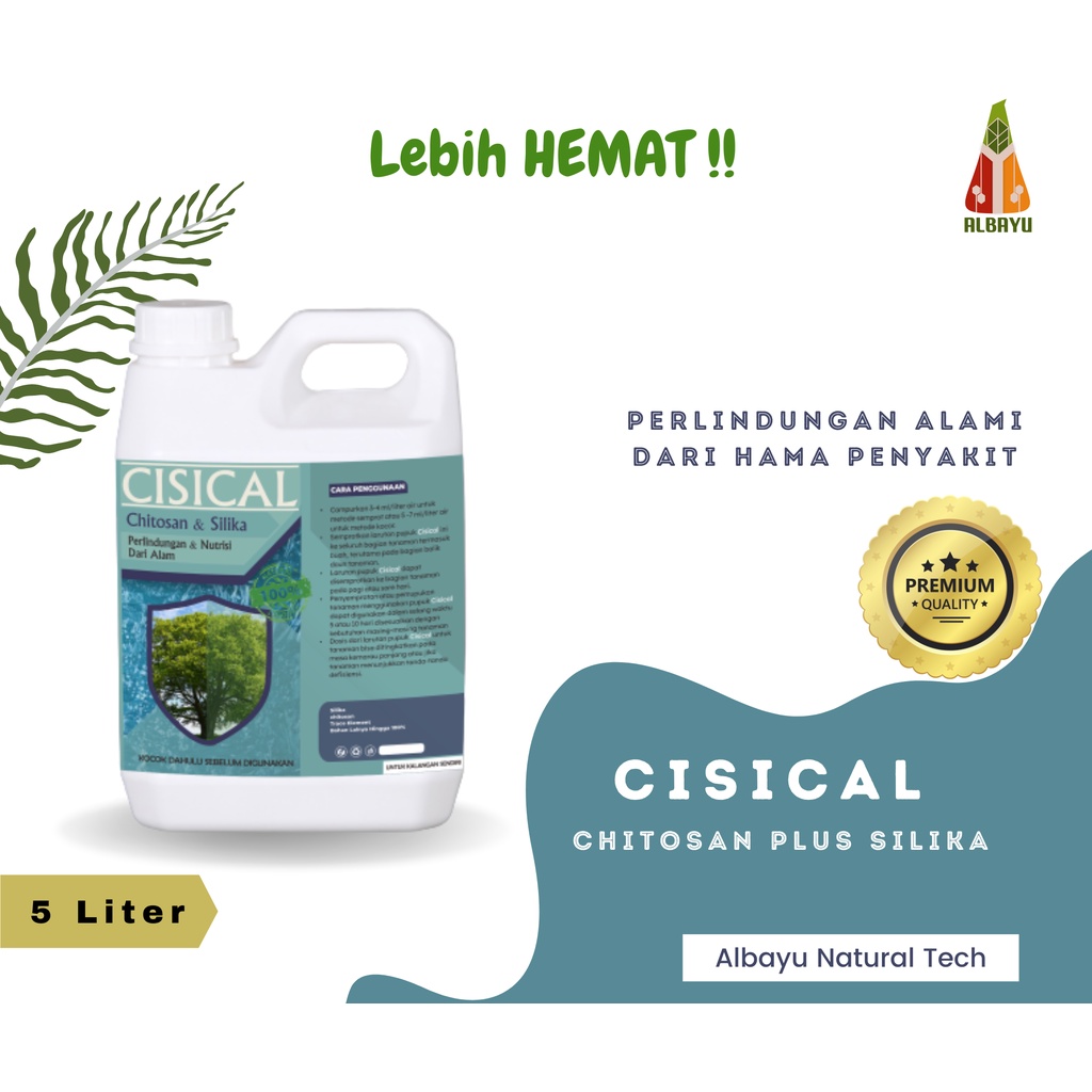 Pupuk Daun Glowing - Pupuk Chitosan plus Silika - Cisical 5 Liter - anti hama - pupuk daun - memperc