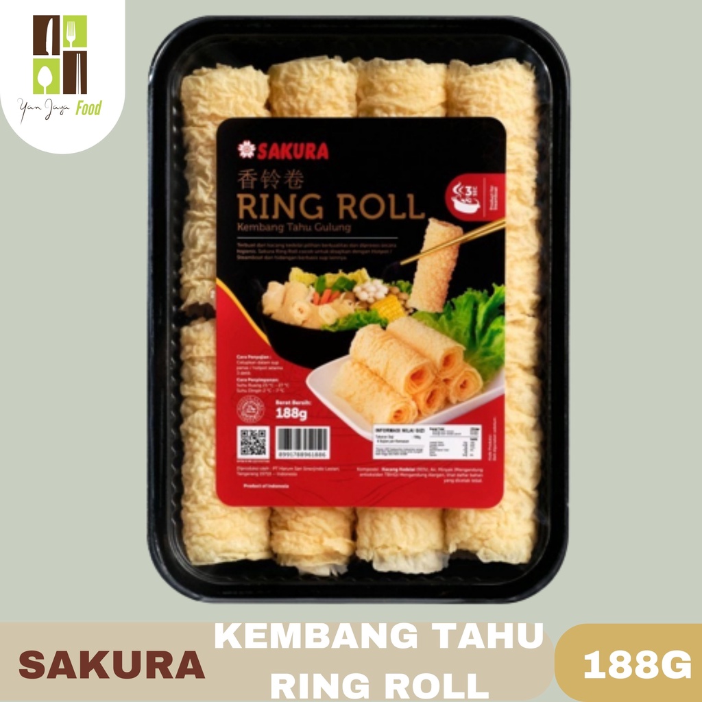 Sakura Ring Roll/Kembang Tahu Gulung/Goreng/Steamboat/Shabu/Hotpot/Halal 188g