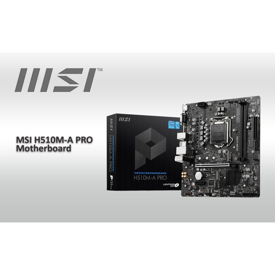 Motherboard MSI H510M-A PRO ( LGA1200, H510, DDR4, USB3.2, SATA3 )