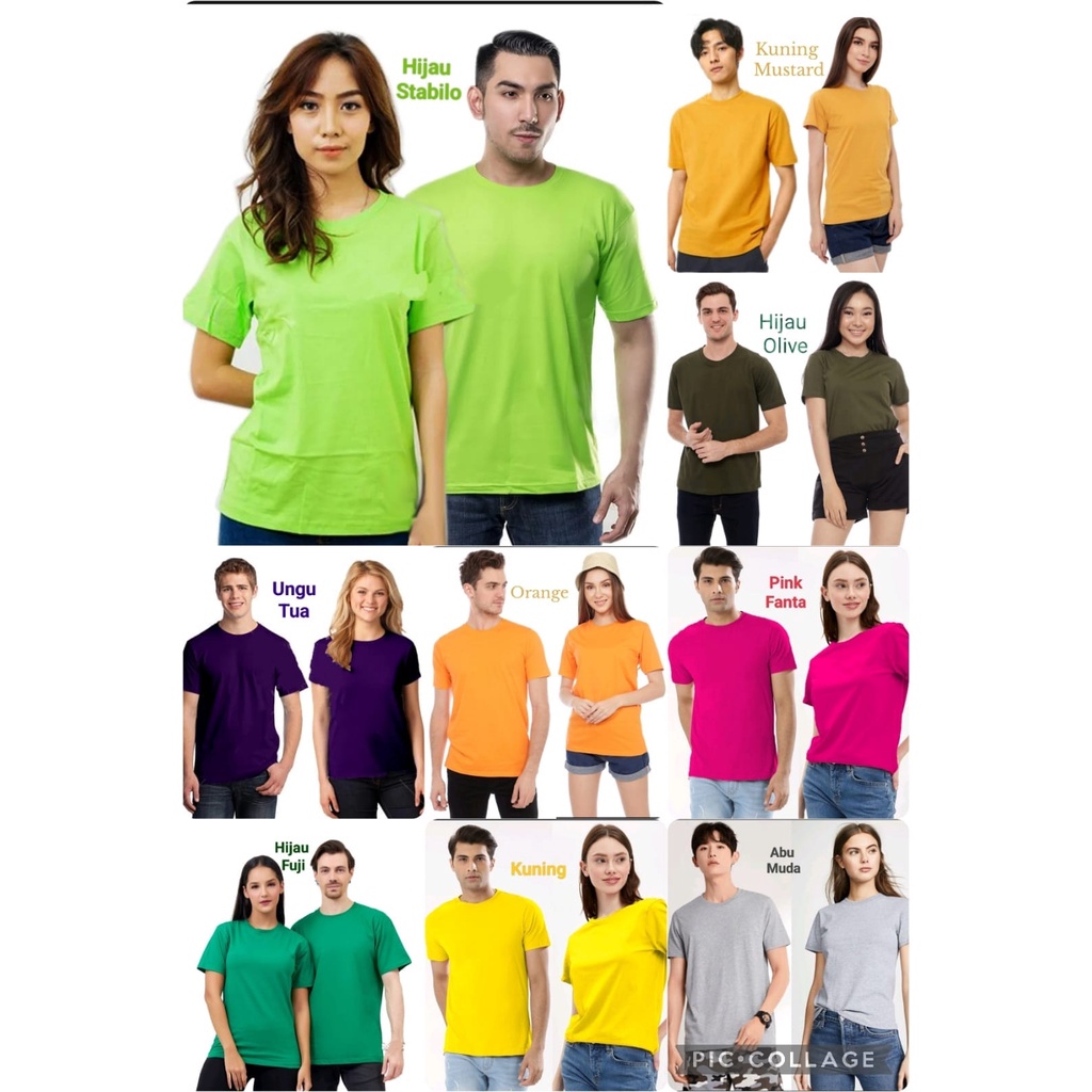 Kaos polos lengan pendek soft katun combed 30s , kaos lengan pendek polos, kaos polos pria wanita le
