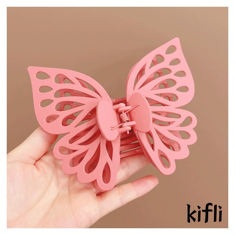 [KD] Klip Cakar Rambut Kupu-Kupu Buram Perempuan Dilubangi-out Double-layer Klip Rambut Serbaguna