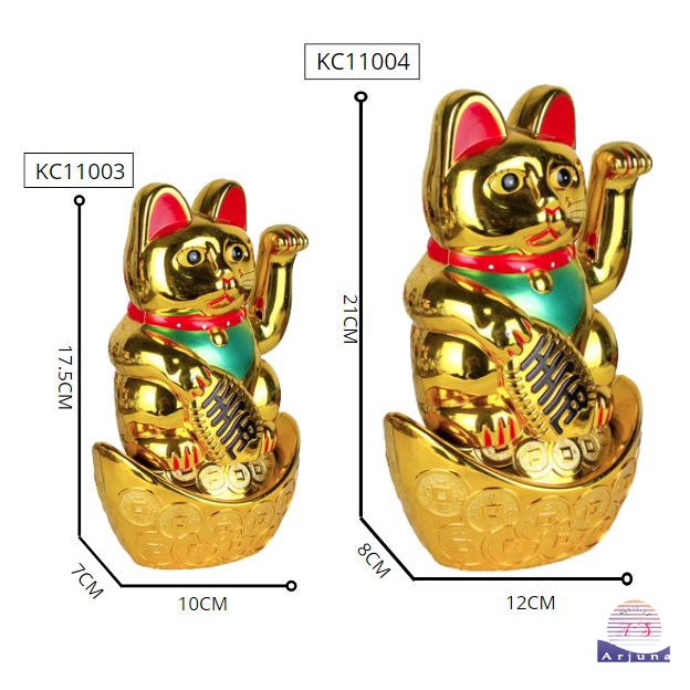 KUCING HOKI /kucing rejeki /lucky cat/YUAN BAO 21CM