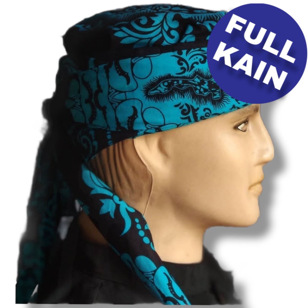 iket parekos FULL KAIN praktis permanen tinggal pakai - iket sunda - bendo - udeng sunda- blangkon t