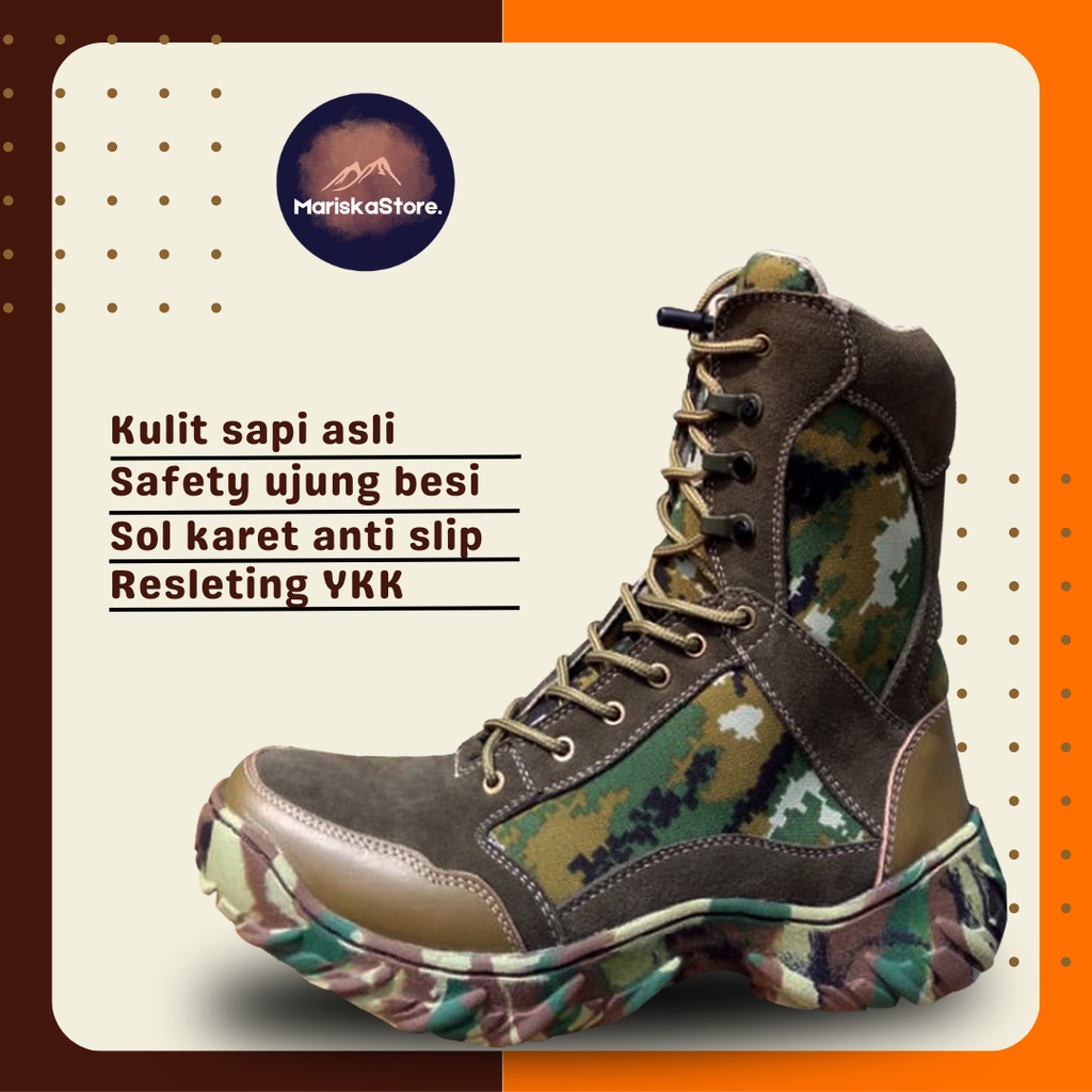 Sepatu Pdl Loreng Kostrad Ori ARBOO Sol Tebal